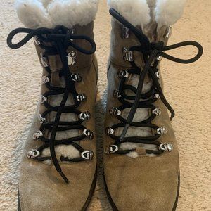 Marc Fisher Shearling Lace-Up Boot